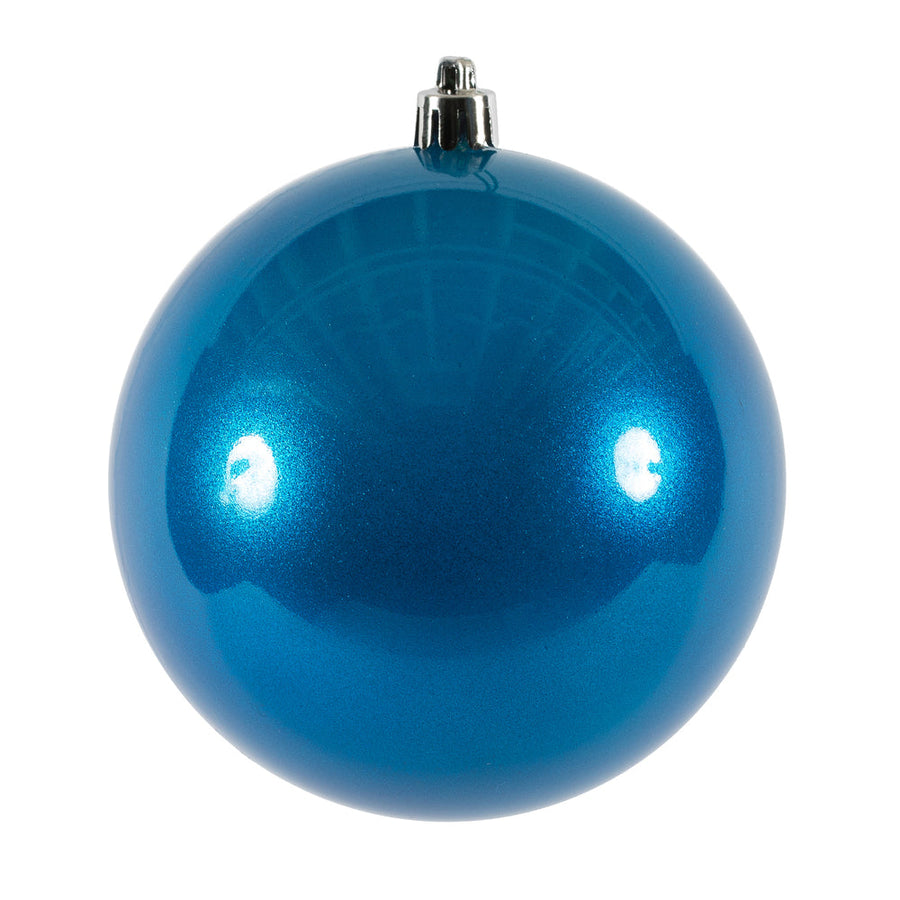 10" Shatterproof Ball Ornament - Blue - Candy - UV Treated