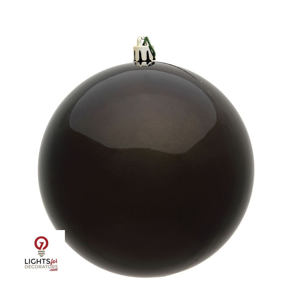 4" Shatterproof Ball Ornament - Gunmetal - Candy - UV Treated - Bag of 6 — view 7