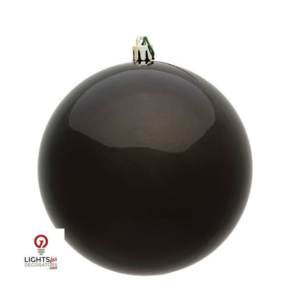 4" Shatterproof Ball Ornament - Gunmetal - Candy - UV Treated - Bag of 6 — view 7