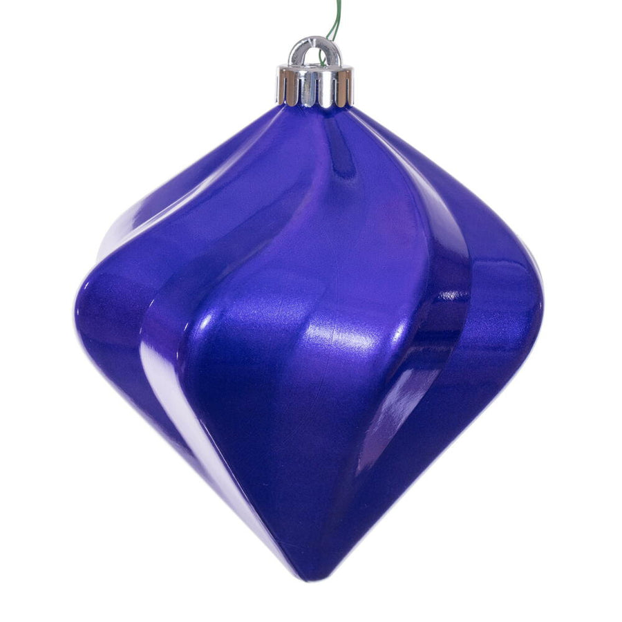 6" Candy Swirl Diamond Ornament UV (Bag of 3)