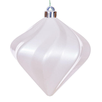 4" Candy Swirl Diamond Ornament - White - UV Treated - Set of 3 White — view 2