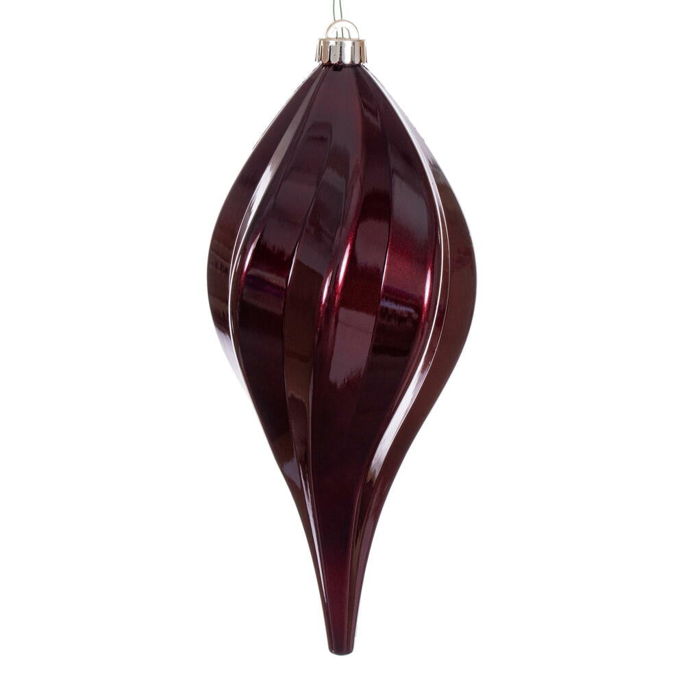 Candy Swirl Drop Ornament Drilled and Looped UV - 8" and 12"