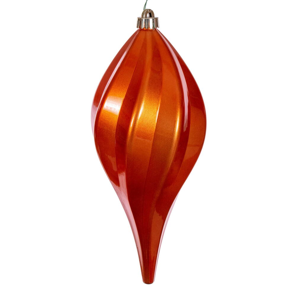 Candy Swirl Drop Ornament Drilled and Looped UV - 8" and 12"