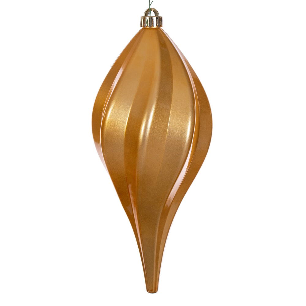 Candy Swirl Drop Ornament Drilled and Looped UV - 8" and 12"