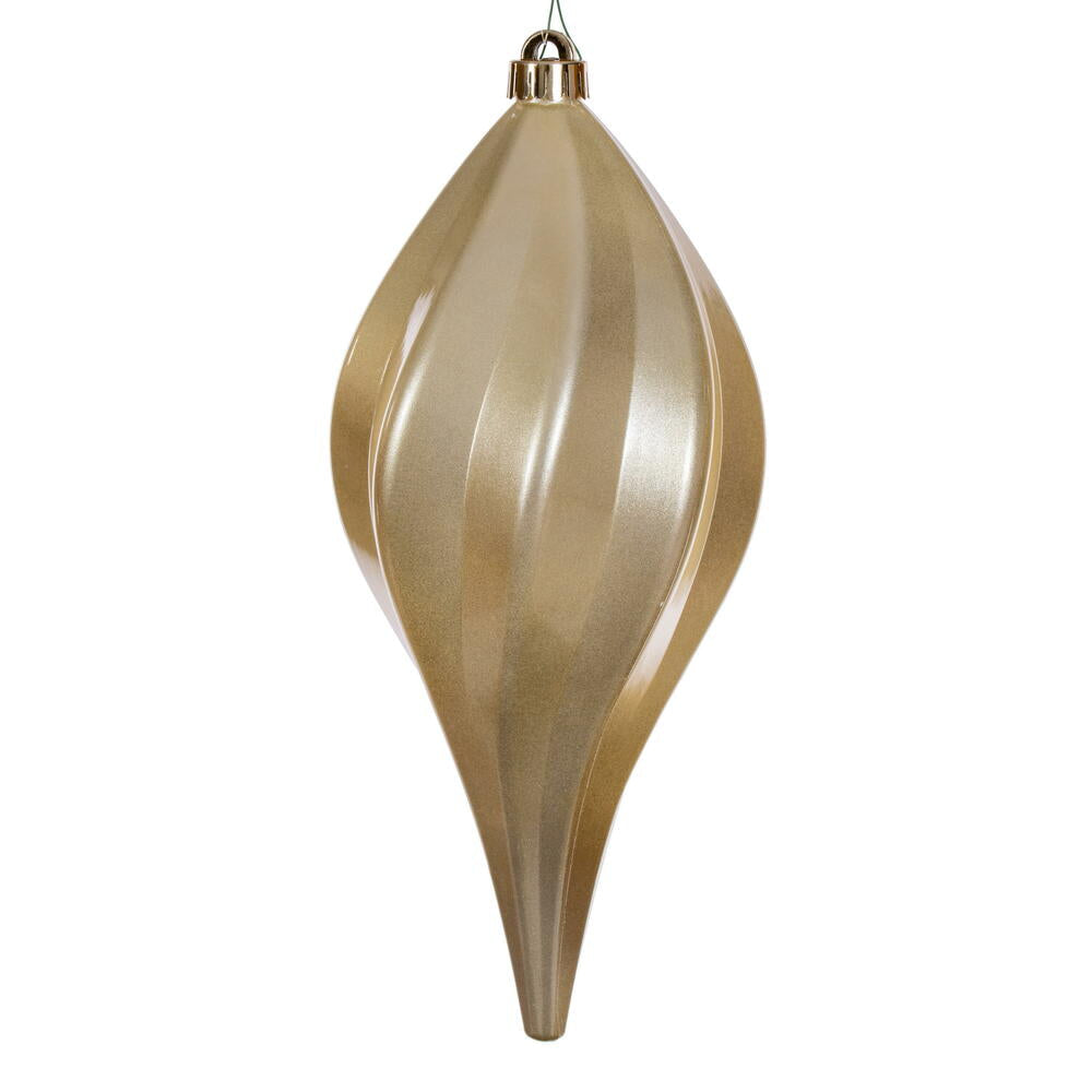 Candy Swirl Drop Ornament Drilled and Looped UV - 8" and 12"