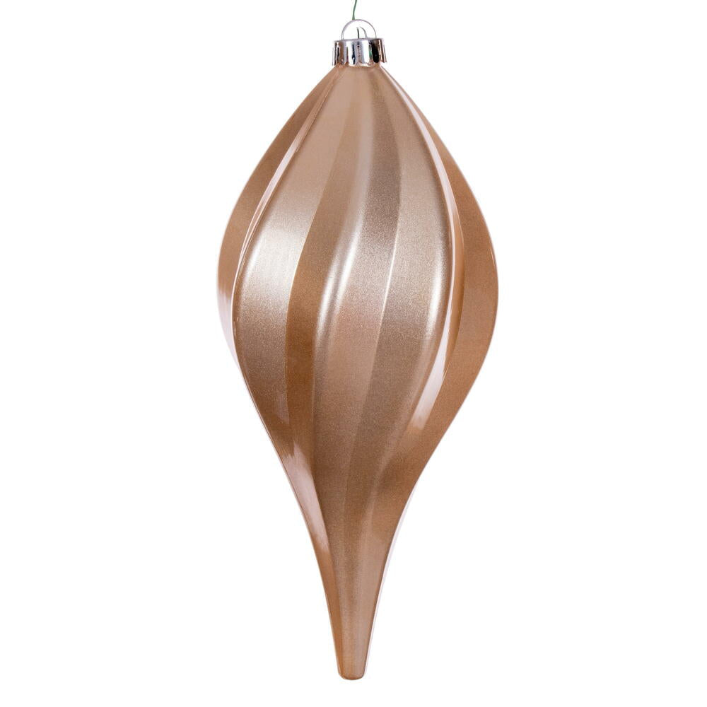Candy Swirl Drop Ornament Drilled and Looped UV - 8" and 12"