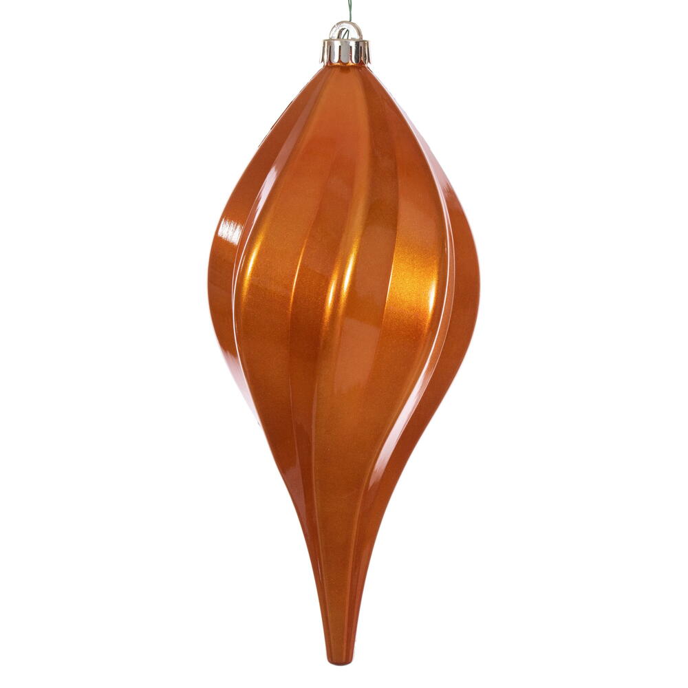 Candy Swirl Drop Ornament Drilled and Looped UV - 8" and 12"