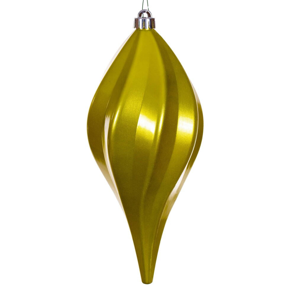 Candy Swirl Drop Ornament Drilled and Looped UV - 8" and 12"