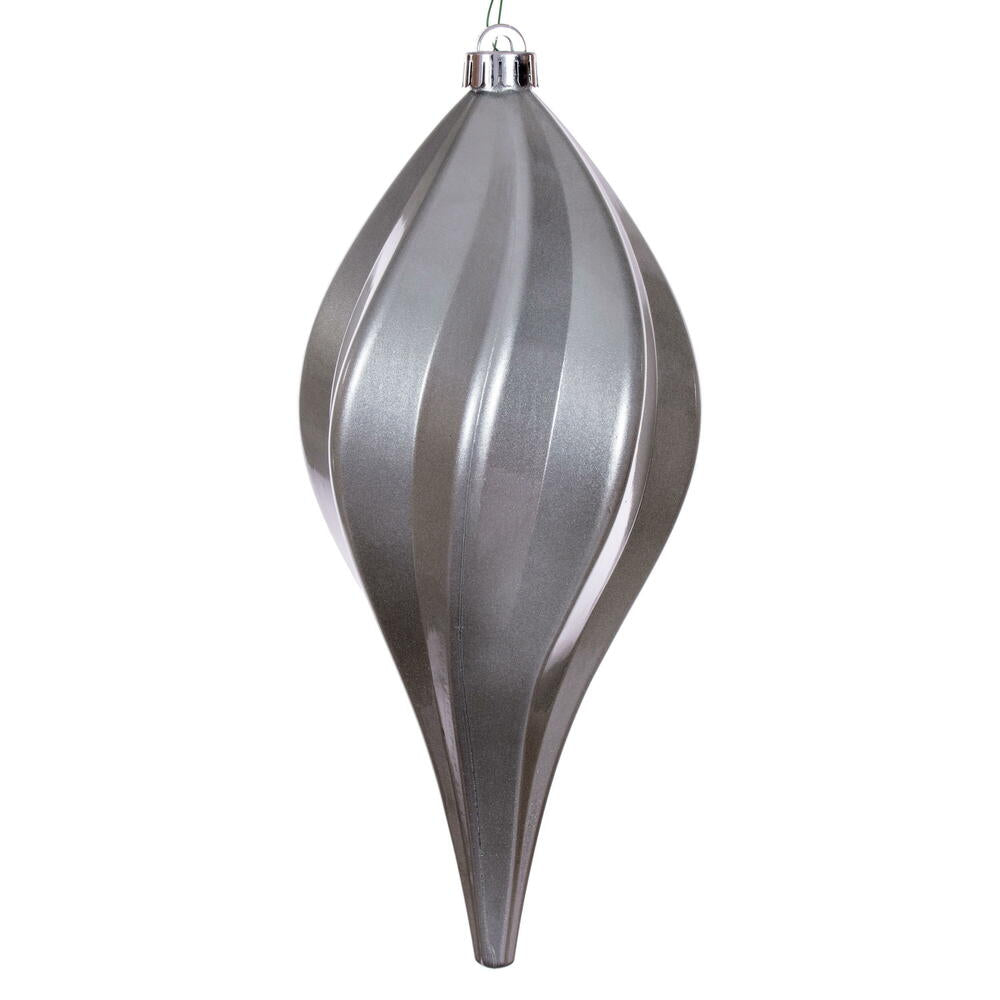 Candy Swirl Drop Ornament Drilled and Looped UV - 8" and 12"