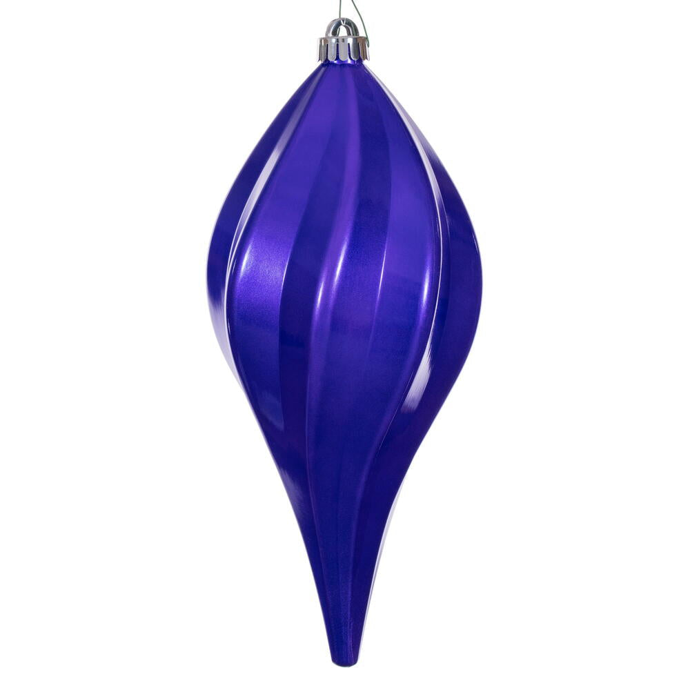 Candy Swirl Drop Ornament Drilled and Looped UV - 8" and 12"