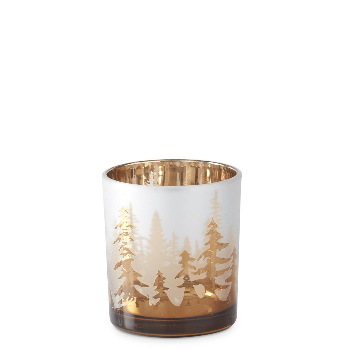 Set of 3 Frosted Glass Decorations with Rose Gold Interior Deer – Set of 3