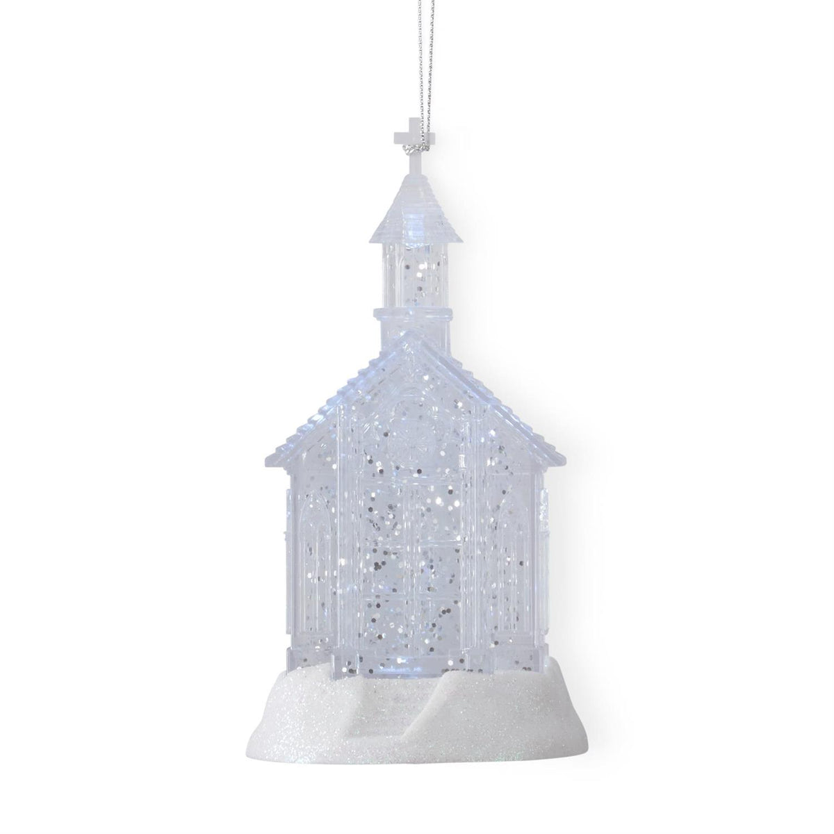 5.5 Inch Church Snow Globe with LED Light