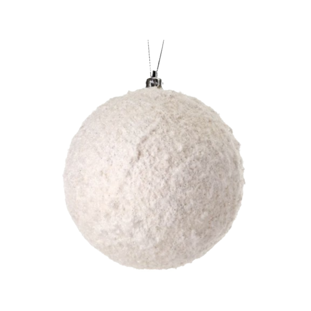 5" Frosted Snowball Ornament - White 5" — view 1