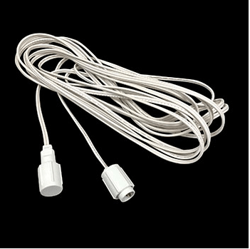 20' Coaxial Extension - White Wire - Black Series