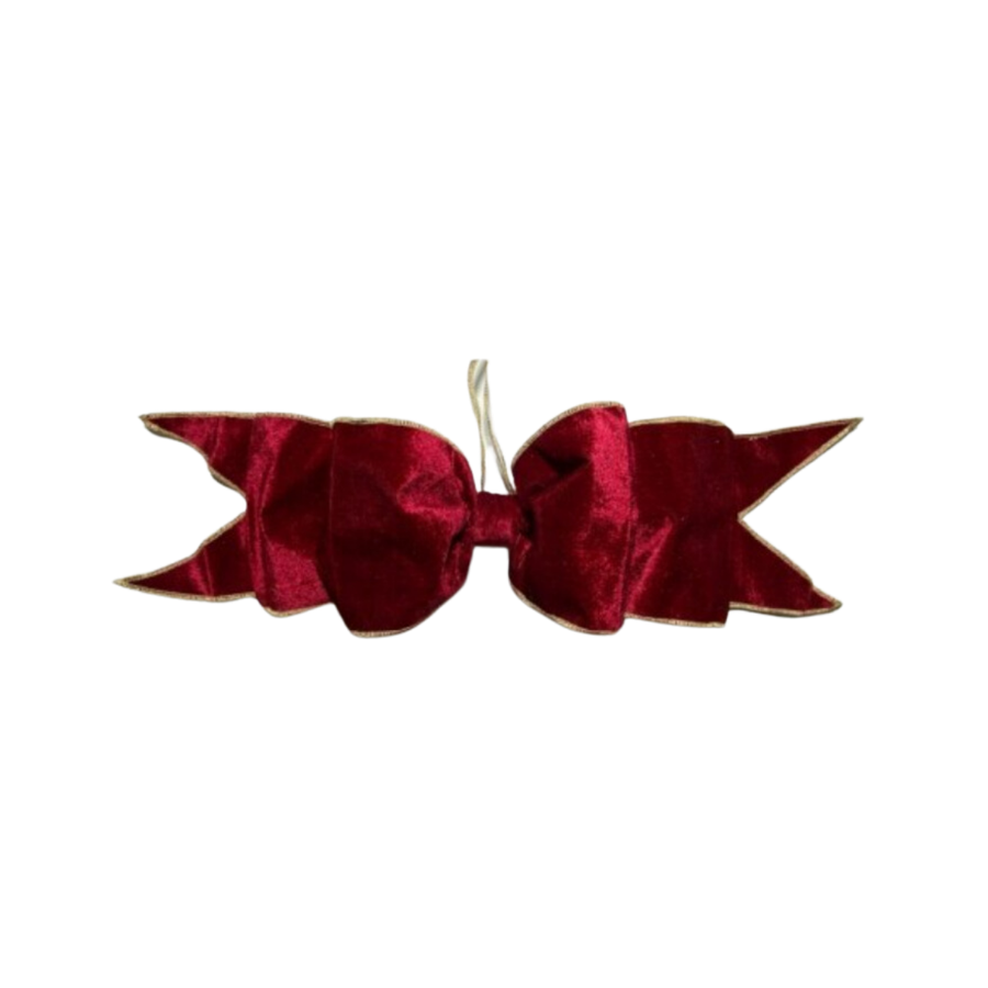 14" Velvet Premade Bow - Burgundy Burgandy- 6" X 16" X 24"