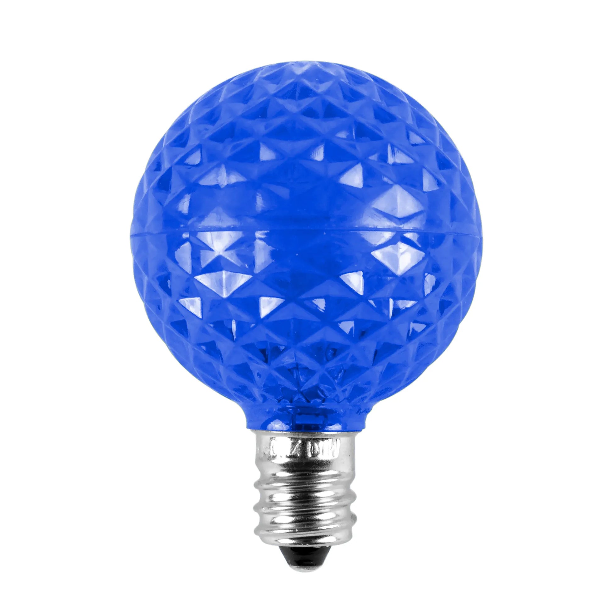 Blue LED G40 - TrueLit Pro Faceted Bulb Blue — view 1