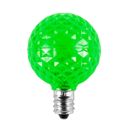 Teal LED G40 - TrueLit Pro Faceted Bulb Teal — view 6