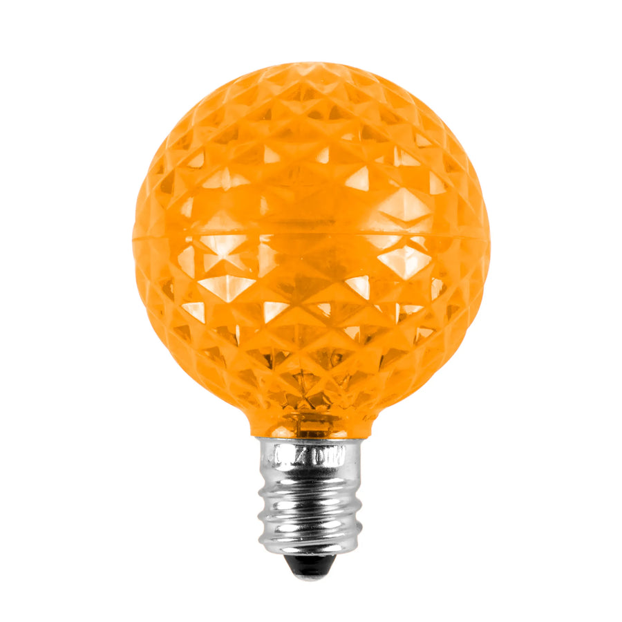 Orange LED G40 - TrueLit Pro Faceted Bulb Orange
