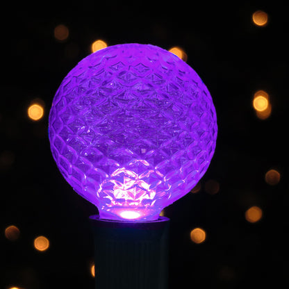 Pink LED G40 - TrueLit Pro Faceted Bulb Pink — view 8