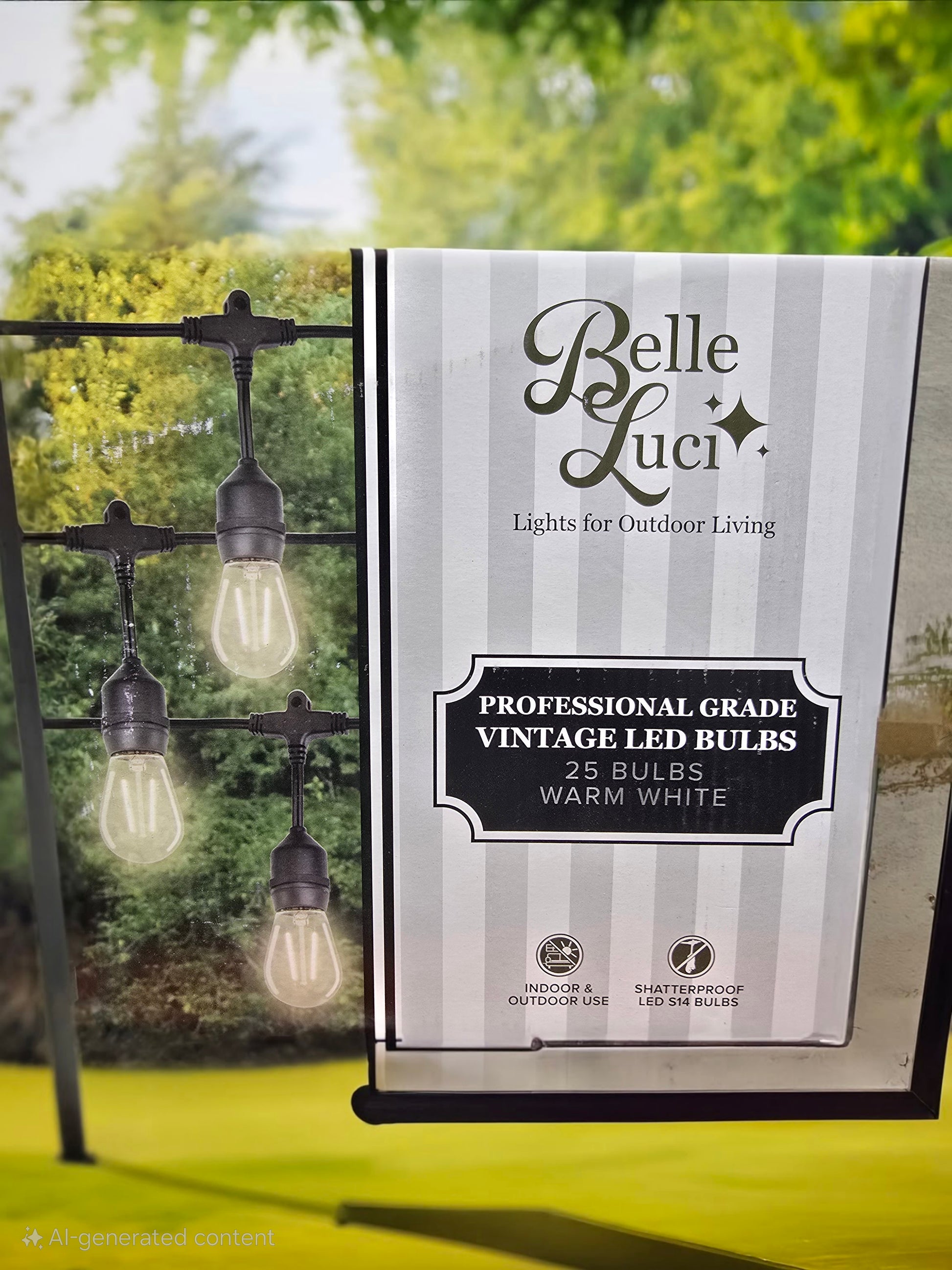 LED Edison-Style Patio Bulb - Double Filament - Warm White - S14 (25 Pack)