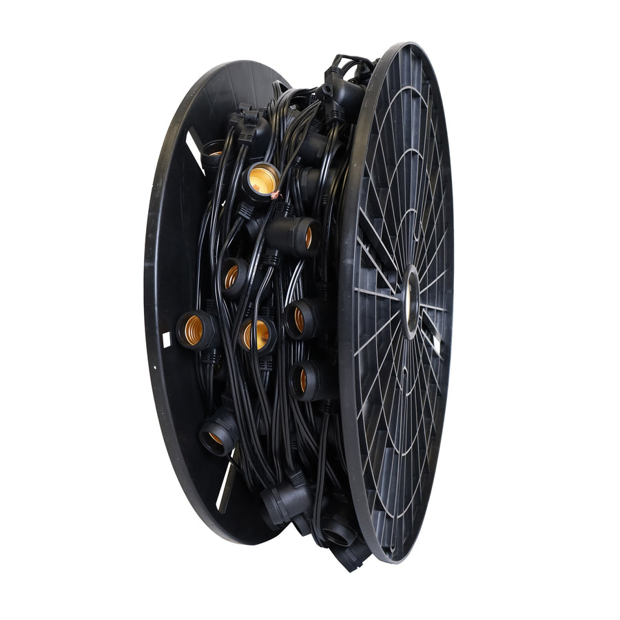 330' Pro Guide Patio Cord SPT-2 26" Spacing, Drop (suspended) socket- Black Drop (suspended) socket- Black