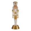 9' American Christmas Nutcracker (White and Gold)