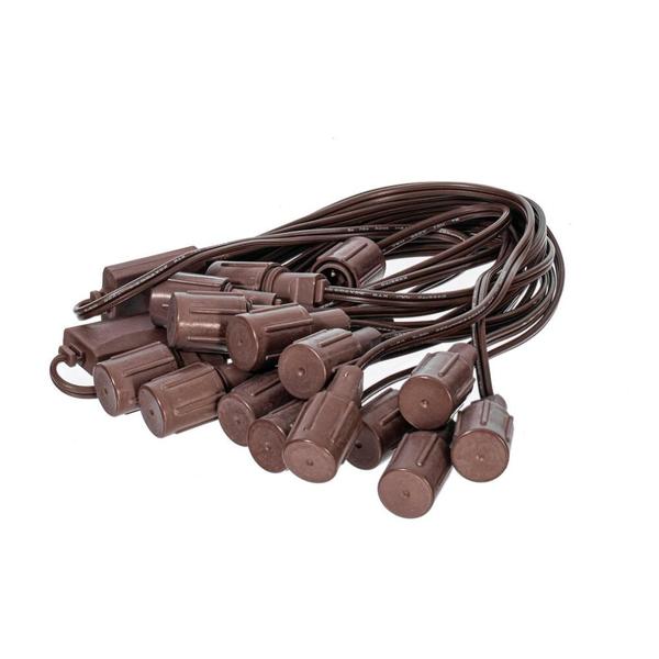 8 Way Coaxial Splitter - Flexible - Brown Wire - Black Series