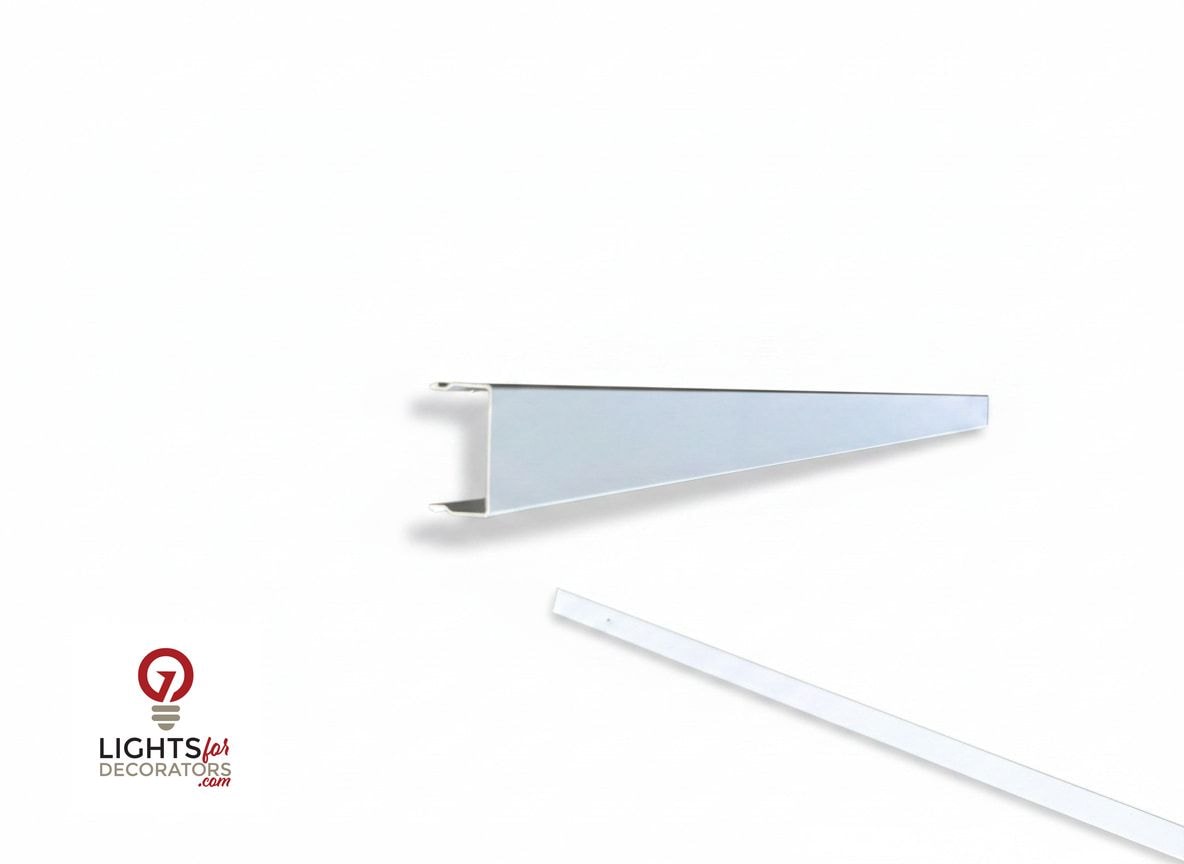 OMNI - Solid (No Holes) 2-Piece Concealment Track (40)" - 9003 Standard White