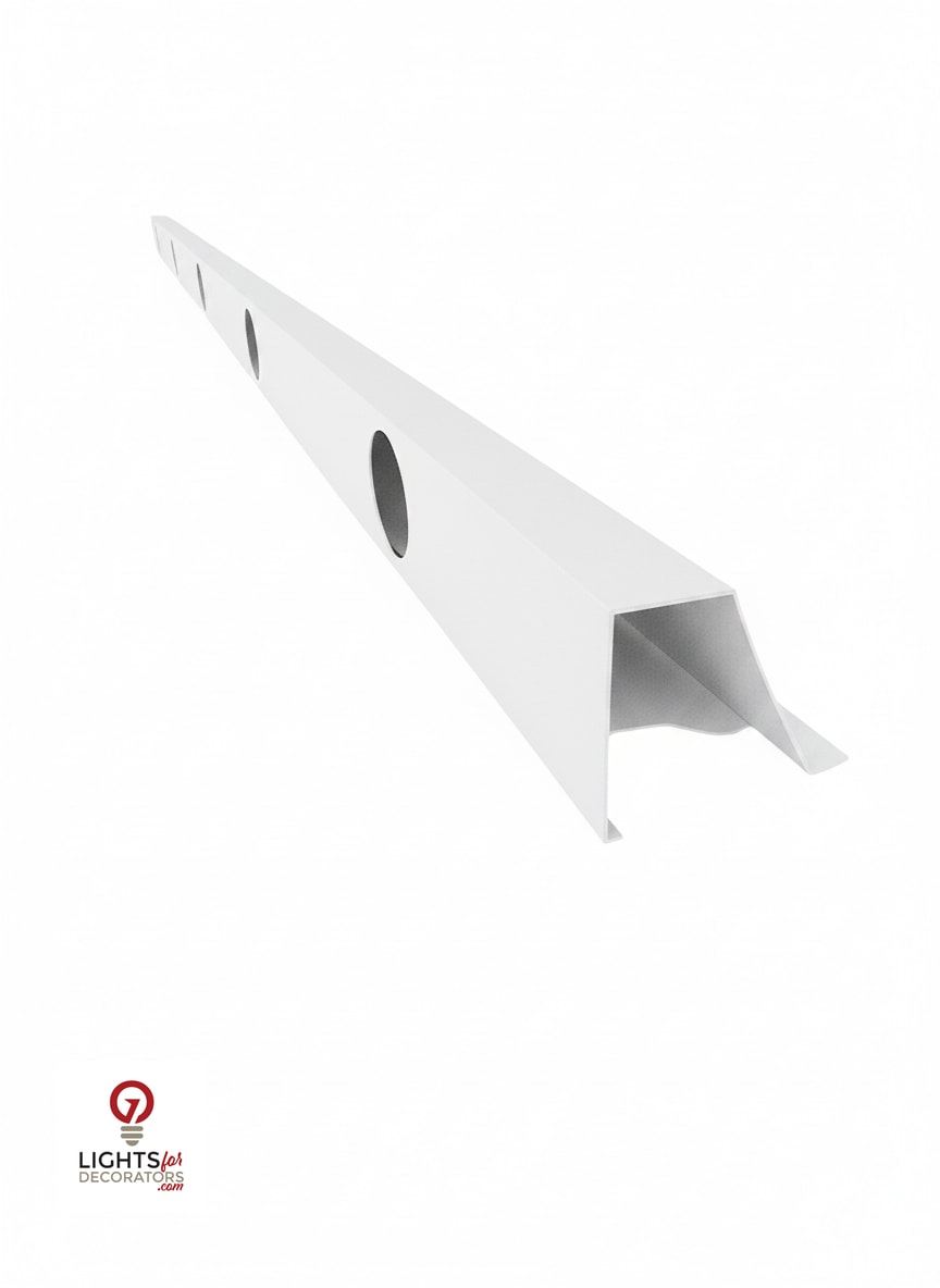 OMNI 90 Degree Parapet Track - 40" - White Aluminum