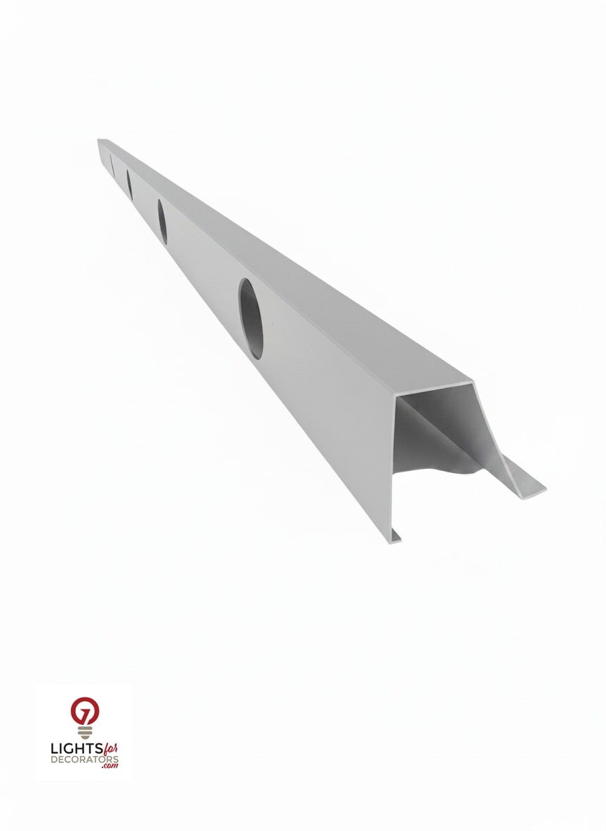 OMNI 90 Degree Parapet Track - 40" - Gray Aluminum