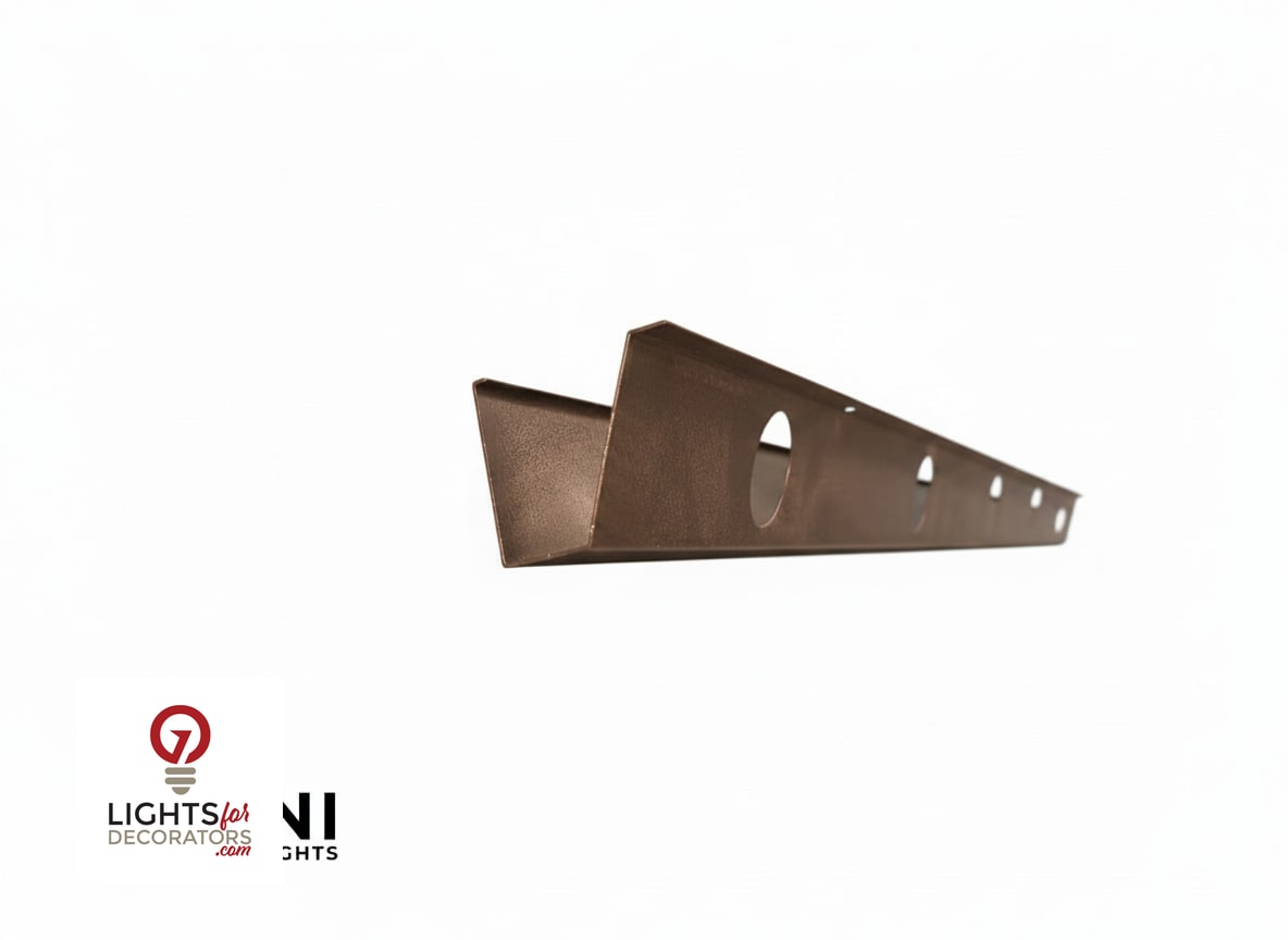 OMNI 35 Degree Angled Parapet Track - 40" - Bronze Finished Aluminum