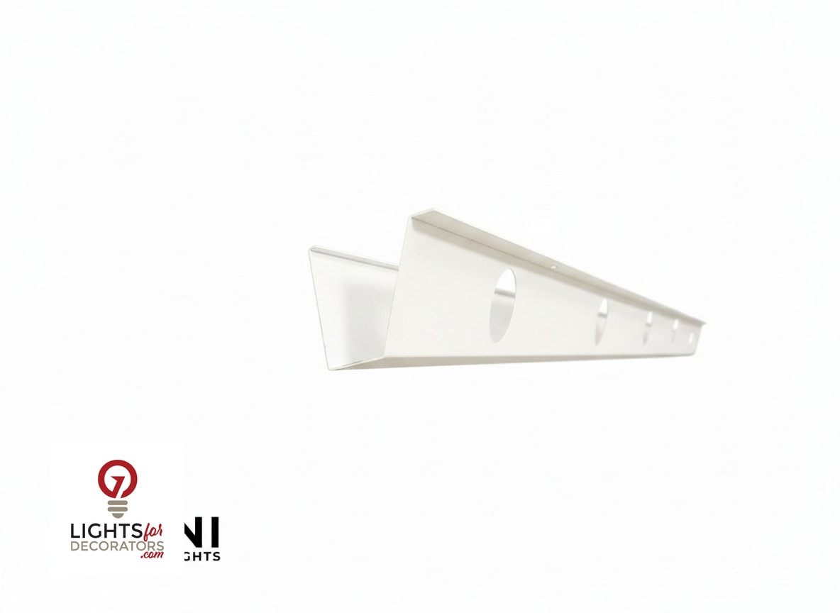 OMNI 35 Degree Angled Parapet Track - 40" - White Aluminum