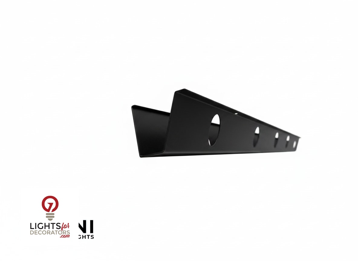 OMNI 35 Degree Angled Parapet Track - 40" - Black Aluminum