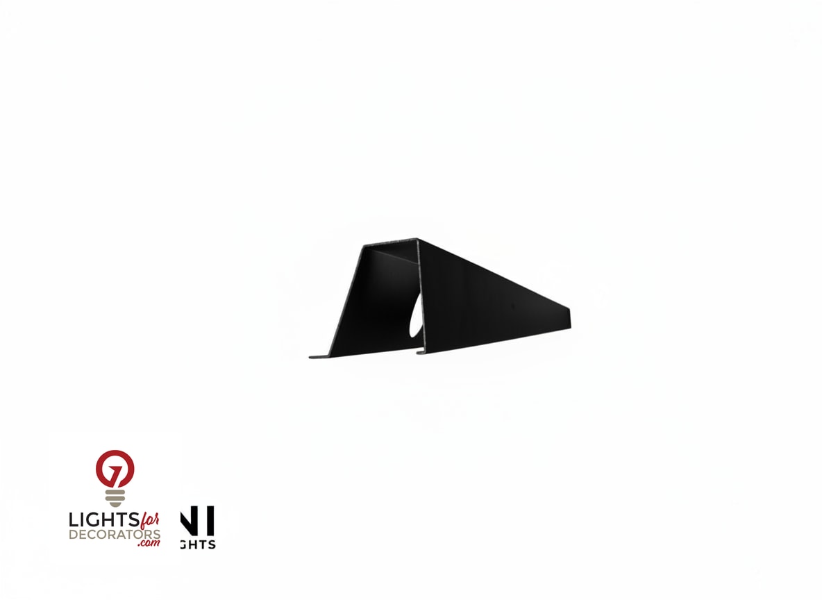 OMNI 35 Degree Angled Parapet Track - 40" - Black Aluminum