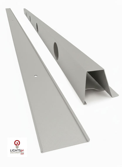 OMNI 90 Degree Parapet Track - 2 Piece - 40" - Grey Aluminum