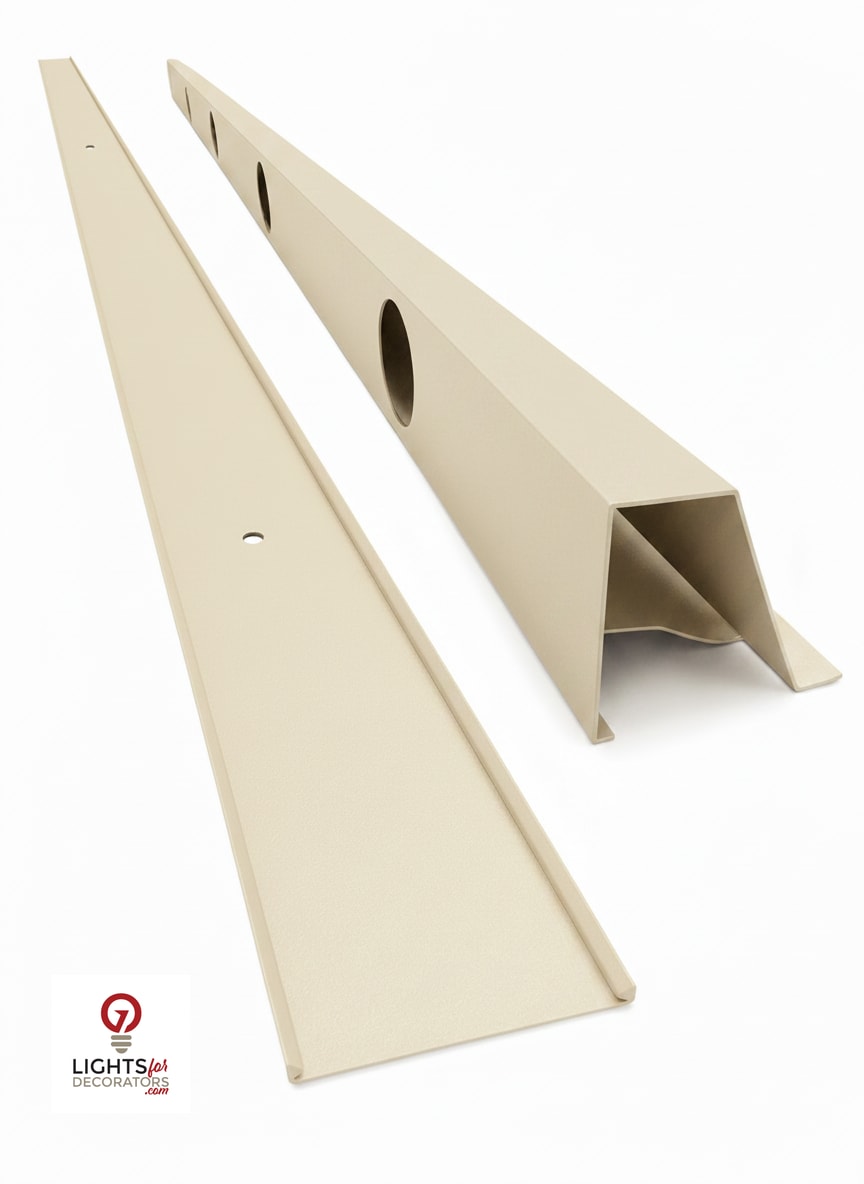 OMNI 90 Degree Parapet Track - 2 piece - 40" - Cream Aluminum