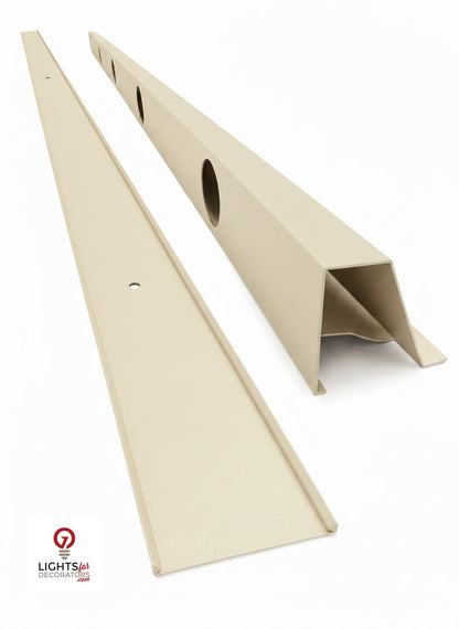 OMNI 90 Degree Parapet Track - 2 piece - 40" - Cream Aluminum