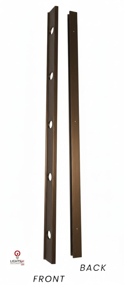 OMNI Parapet Track- Angled Output - 2 Piece - 35° - Bronze Finished Aluminum
