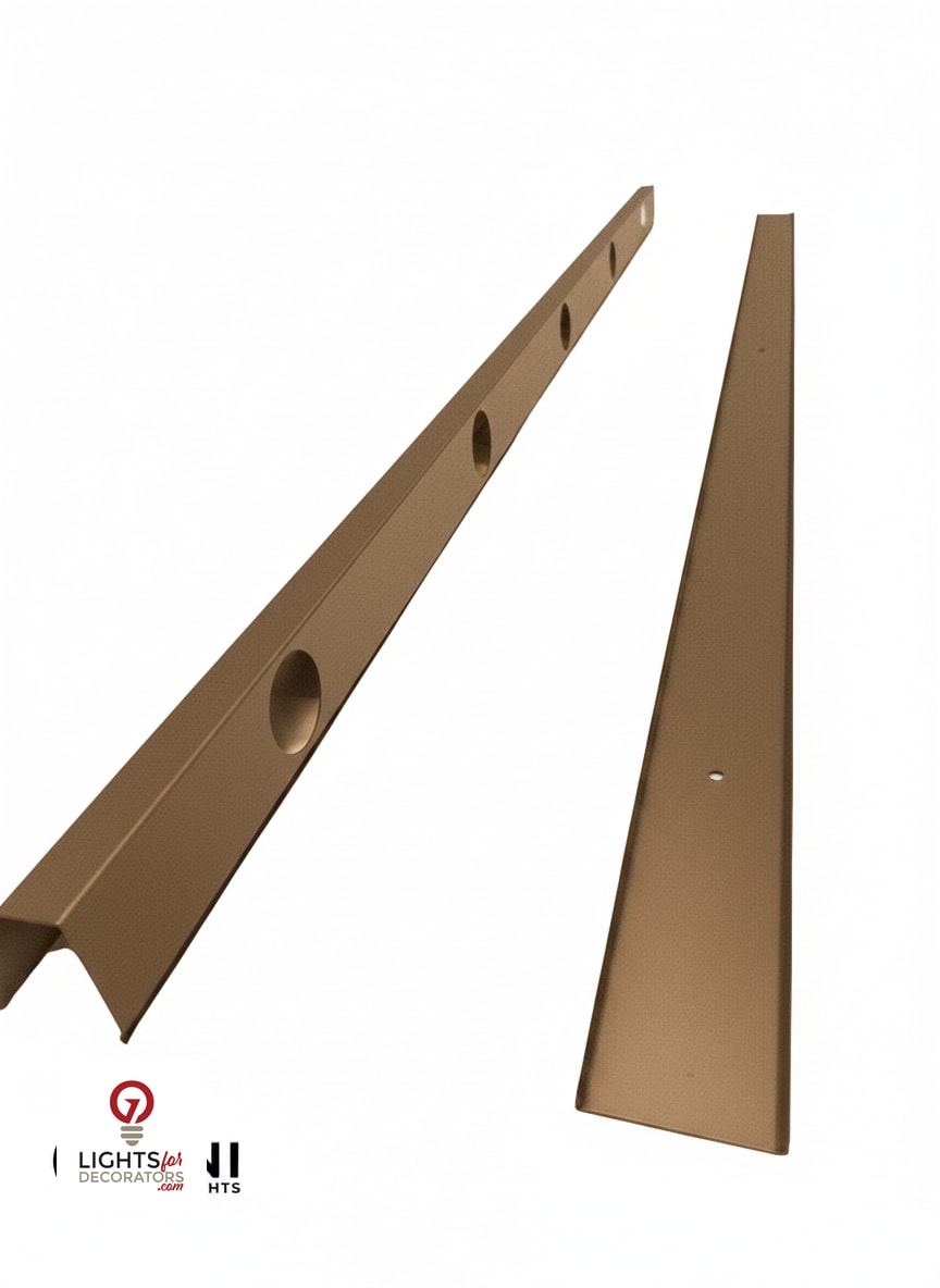 OMNI Parapet Track- Angled Output - 2 Piece - 35° - Bronze Finished Aluminum