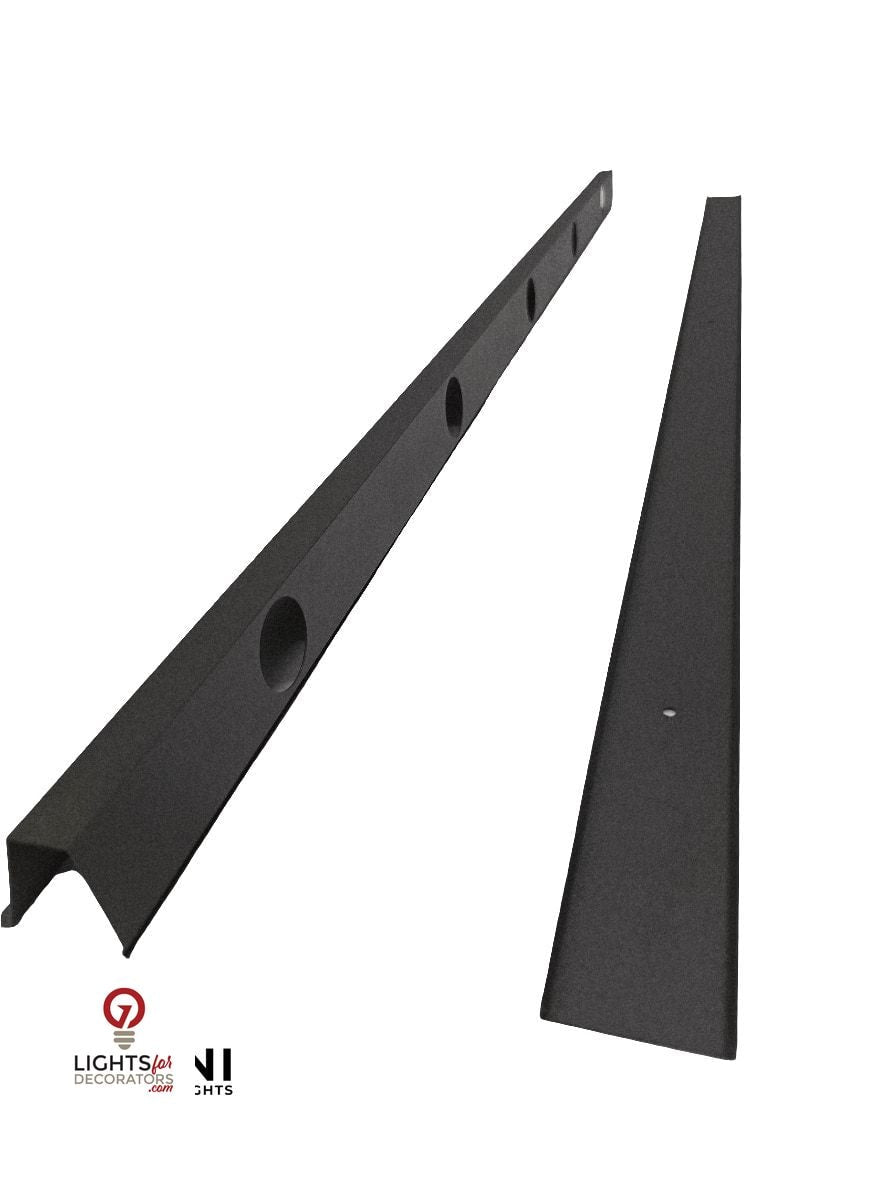 OMNI Parapet Track- Angled Output - 2 Piece - 35° - Bronze Finished Aluminum