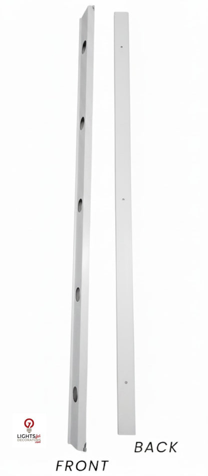 OMNI Parapet Track- Angled Output - 2 Piece - 35° - White Aluminum