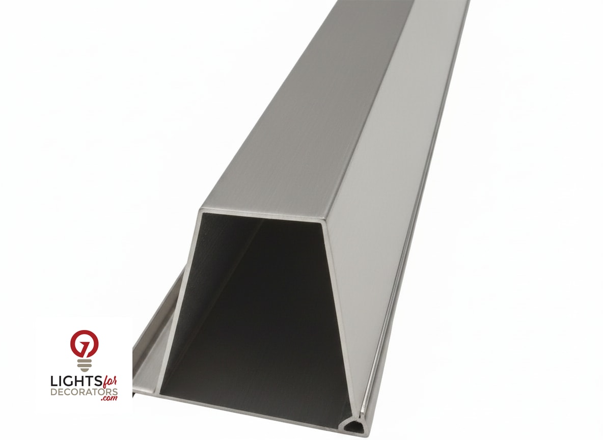 OMNI Parapet Track- Angled Output - 2 Piece - 35° - Grey Aluminum