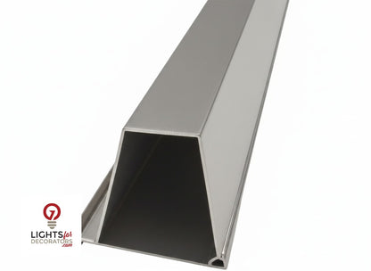 OMNI Parapet Track- Angled Output - 2 Piece - 35° - Grey Aluminum