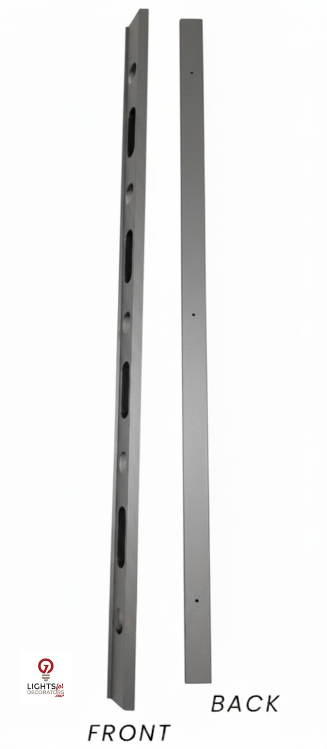 OMNI Parapet Track- Angled Output - 2 Piece - 35° - Grey Aluminum