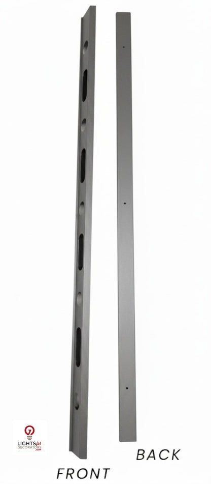 OMNI Parapet Track- Angled Output - 2 Piece - 35° - Grey Aluminum