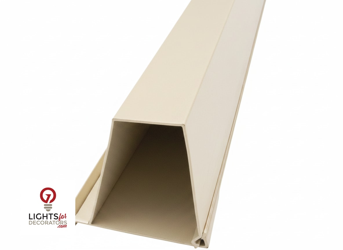OMNI Parapet Track- Angled Output - 2 Piece - 35° - Cream Aluminum