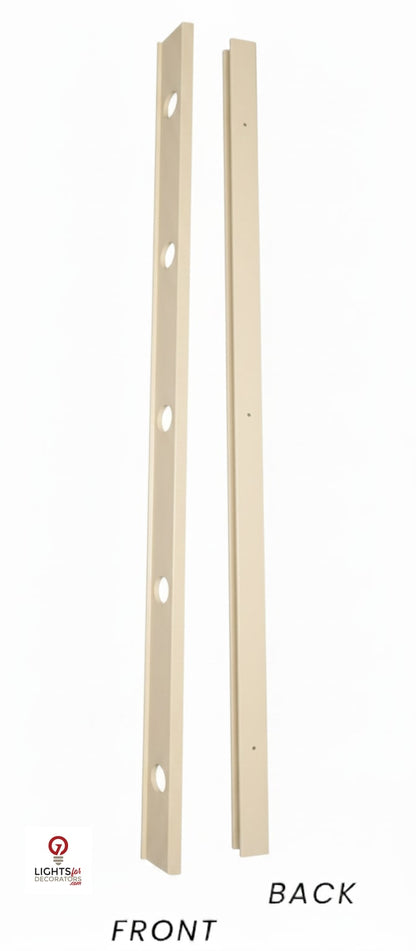 OMNI Parapet Track- Angled Output - 2 Piece - 35° - Cream Aluminum