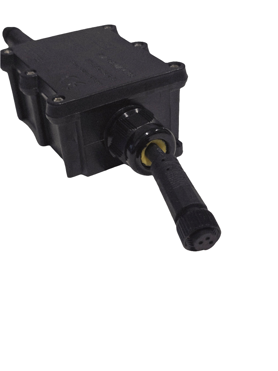 OMNI RGB - Direct Burial Data Booster inside of a waterproof Box