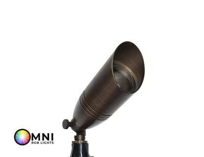 OMNI Landscape - Brass Landscape Light uplight - RGBW (3000K) - 6 Watt - 40° - 24 Volt