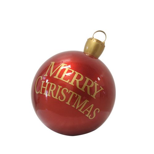 28" Red Ornament - "Merry Christmas"